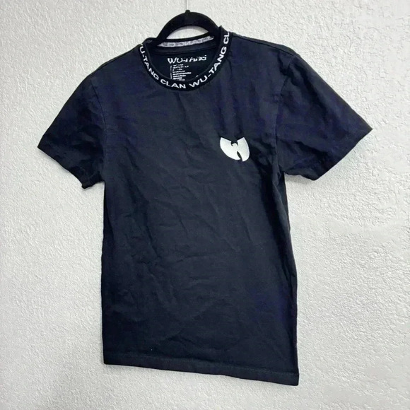 Wu-Tang Clan Shirt W Logo Embroidered SS Spellout Collar Cotton Men’s Size Small - Picture 2 of 6